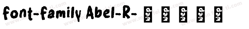 font-family Abel-R字体转换